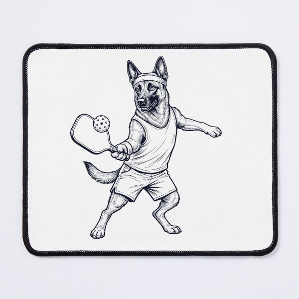 Item preview, Vintage Belgian Malinois Playing Pickleball Player Dog Lover designed and sold by DoodleTortle.