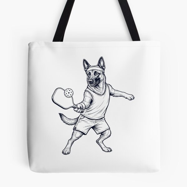 Item preview, Vintage Belgian Malinois Playing Pickleball Player Dog Lover designed and sold by DoodleTortle.