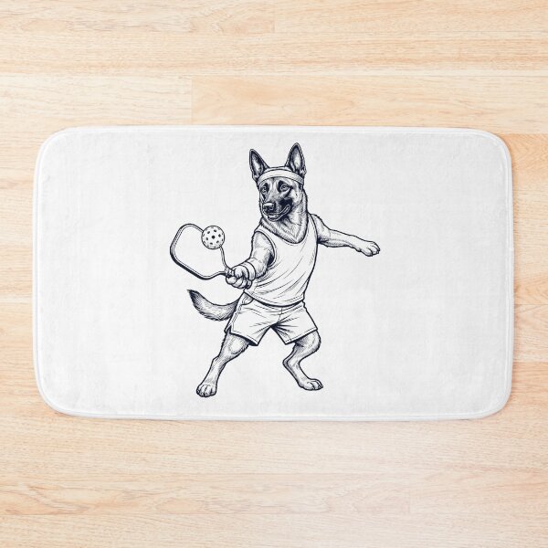 Item preview, Vintage Belgian Malinois Playing Pickleball Player Dog Lover designed and sold by DoodleTortle.