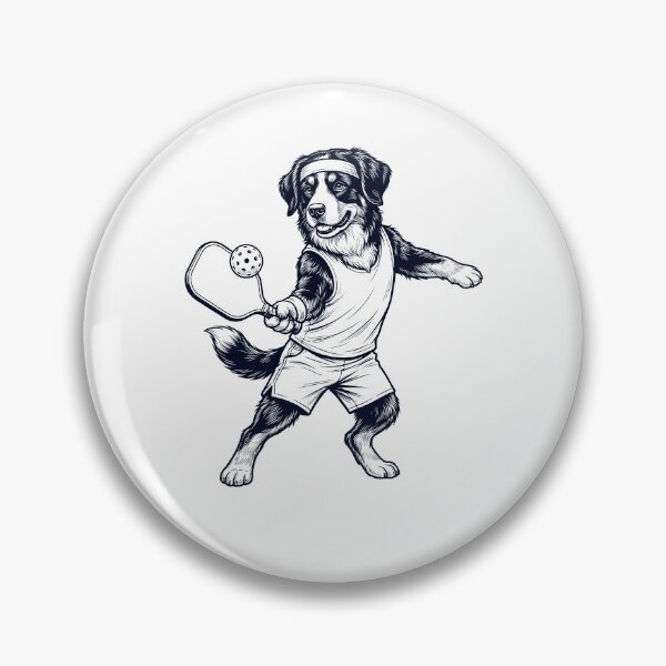 Item preview, Vintage Bernese Mountain Dog Playing Pickleball Player Dog Lover designed and sold by DoodleTortle.