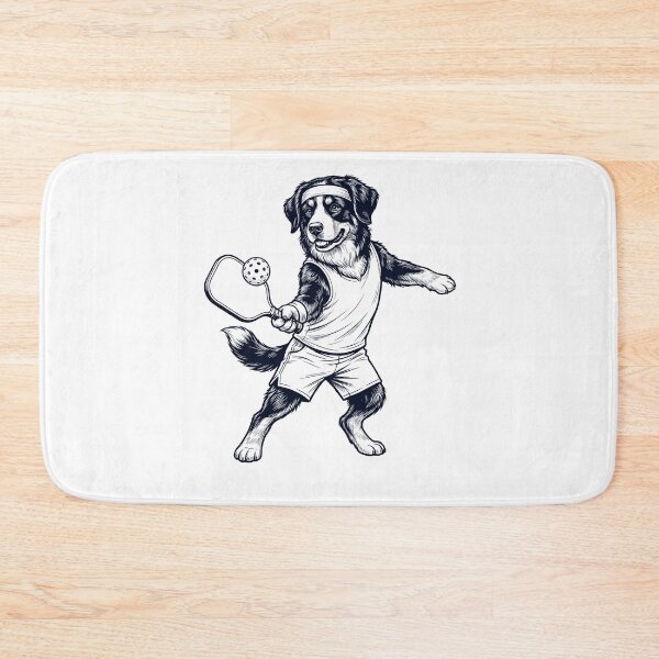 Item preview, Vintage Bernese Mountain Dog Playing Pickleball Player Dog Lover designed and sold by DoodleTortle.