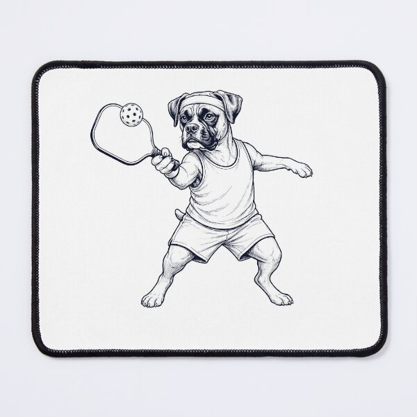 Item preview, Vintage Boxer Dog Playing Pickleball Player Dog Lover designed and sold by DoodleTortle.