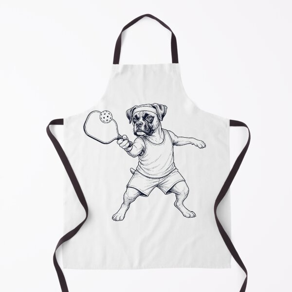 Item preview, Vintage Boxer Dog Playing Pickleball Player Dog Lover designed and sold by DoodleTortle.