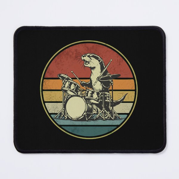 Item preview, Vintage Retro Otter Drummer Musician Sunset Silhouette designed and sold by haitrieuic96.