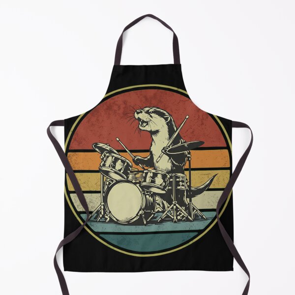Item preview, Vintage Retro Otter Drummer Musician Sunset Silhouette designed and sold by haitrieuic96.