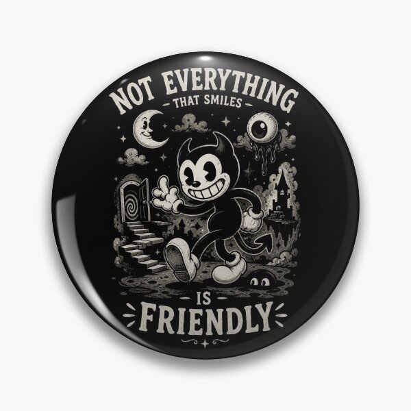 Item preview, intage Cartoon Devil Smile – Not Everything That Smiles Is Friendly Dark Aesthetic Design designed and sold by ThreadTheory976.