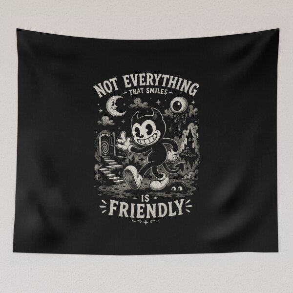Item preview, intage Cartoon Devil Smile – Not Everything That Smiles Is Friendly Dark Aesthetic Design designed and sold by ThreadTheory976.