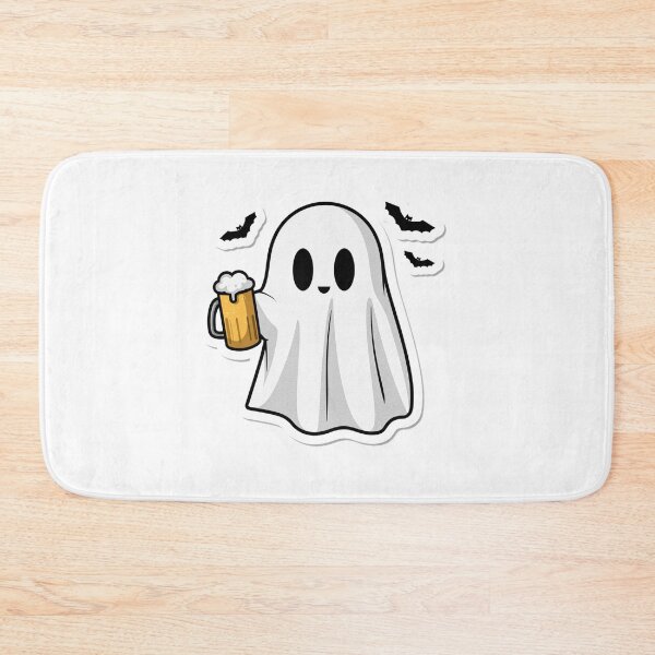 Item preview, Spooky Ghost Cheers – Halloween Beer Mug Sticker designed and sold by ClickToSticker.