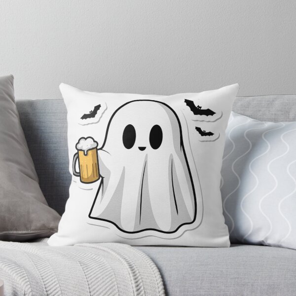 Item preview, Spooky Ghost Cheers – Halloween Beer Mug Sticker designed and sold by ClickToSticker.