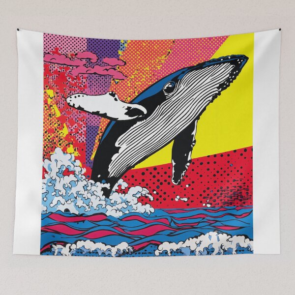 Item preview, Pop Art Whale Breach designed and sold by lautir.