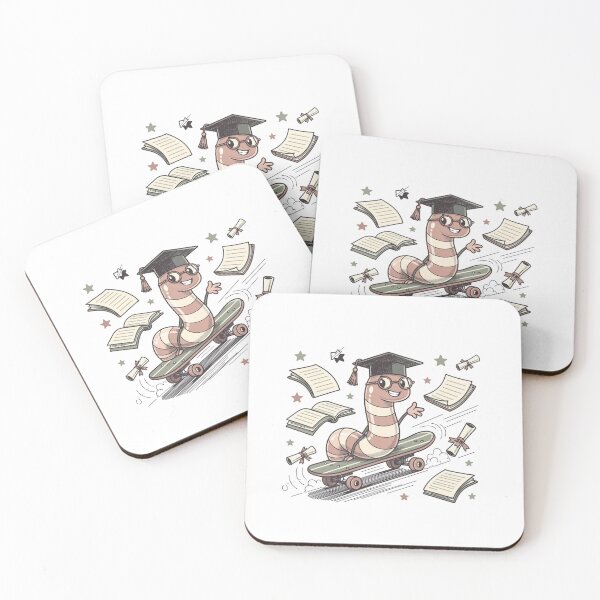 Item preview, Graduate Worm On Skateboard Pocket Creatures Funny Animal  designed and sold by Panom Suavichien.