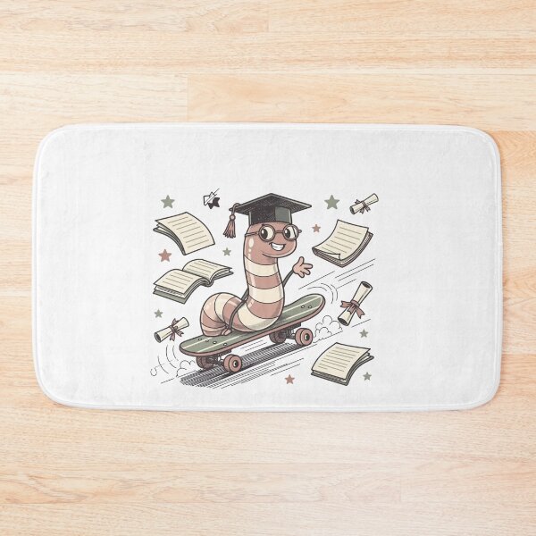 Item preview, Graduate Worm On Skateboard Pocket Creatures Funny Animal  designed and sold by Panom Suavichien.