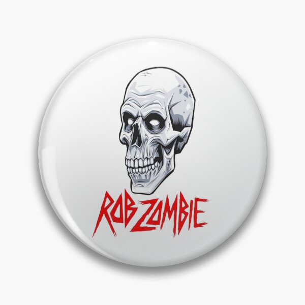 Artikelvorschau, Rob Zombie Skelettschädel – Horror-Metal-Design in Rot und Weiß entworfen und verkauft von Billgeat.