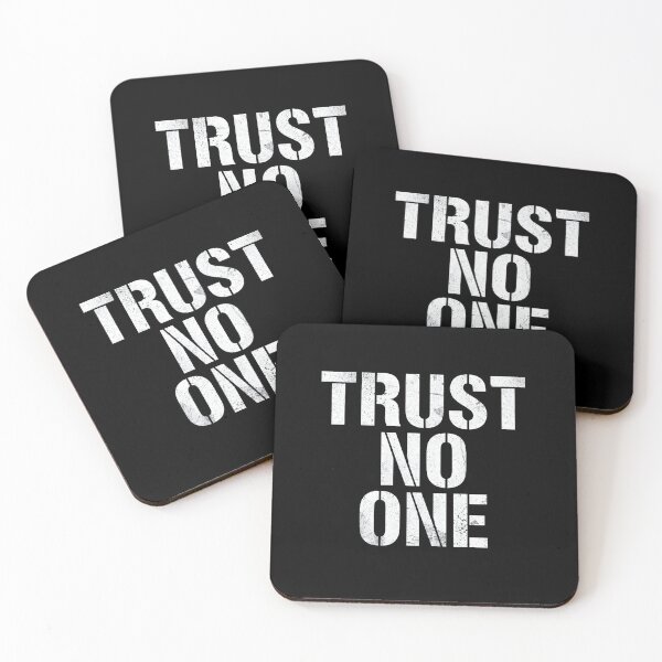 Item preview, Trust No One Bold Streetwear Dark Quote Design designed and sold by Kavya Art.