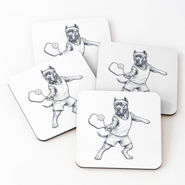Item preview, Vintage Cane Corso Playing Pickleball Player Dog Lover designed and sold by DoodleTortle.