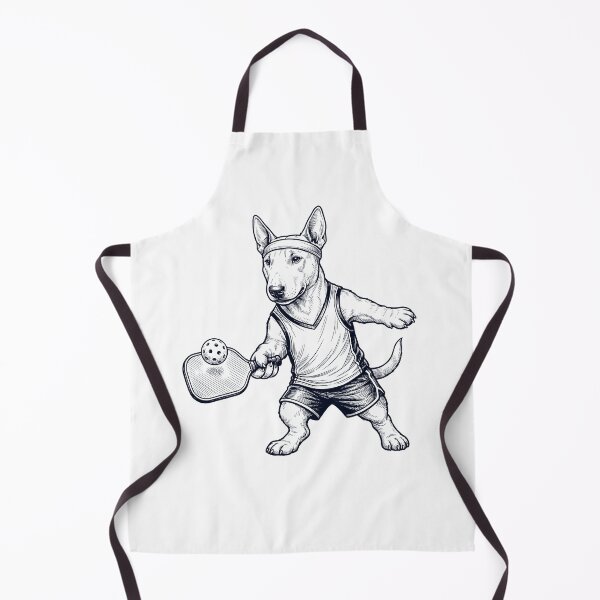 Item preview, Vintage Bull Terrier Playing Pickleball Player Dog Lover designed and sold by DoodleTortle.
