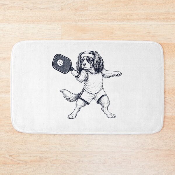 Item preview, Vintage Cavalier King Charles Spaniel Playing Pickleball Player Dog Lover designed and sold by DoodleTortle.