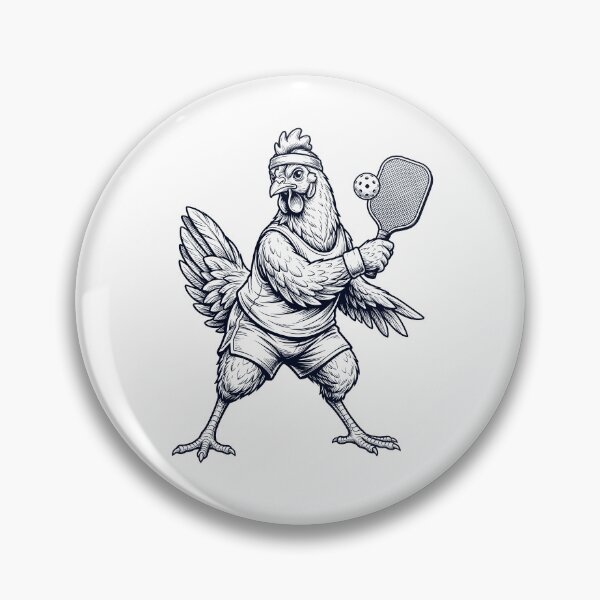 Artikelvorschau, Vintage Huhn spielt Pickleball Tierliebhaber entworfen und verkauft von DoodleTortle.