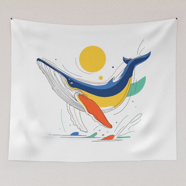 Item preview, Colorful Whale in Motion designed and sold by lautir.