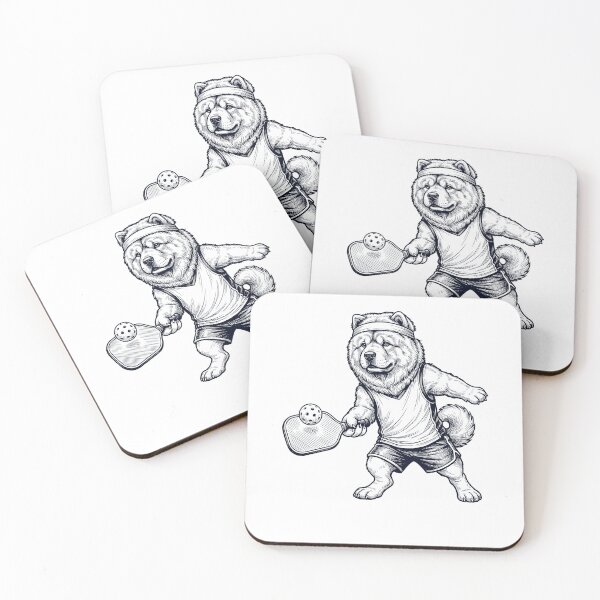 Item preview, Vintage Chow Chow Playing Pickleball Player Dog Lover designed and sold by DoodleTortle.