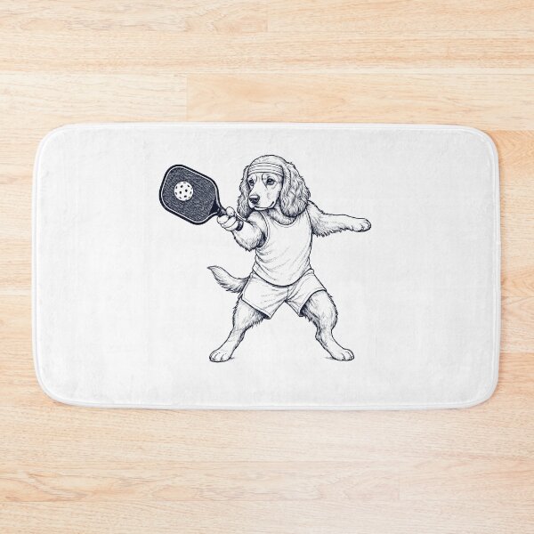 Item preview, Vintage Cocker Spaniel Playing Pickleball Player Dog Lover designed and sold by DoodleTortle.