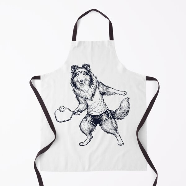 Item preview, Vintage Collie Playing Pickleball Player Dog Lover designed and sold by DoodleTortle.
