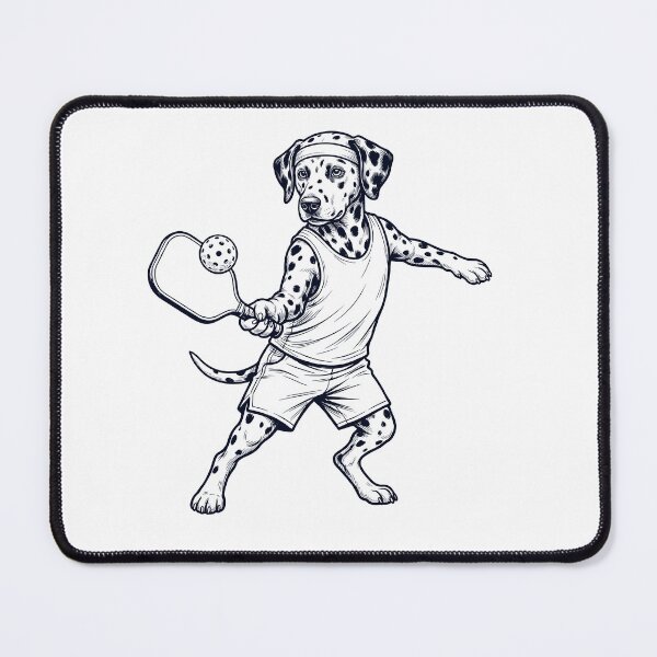 Item preview, Vintage Dalmatian Playing Pickleball Player Dog Lover designed and sold by DoodleTortle.