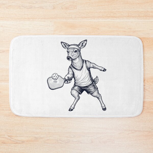 Item preview, Vintage Deer Playing Pickleball Player Animal Lover designed and sold by DoodleTortle.