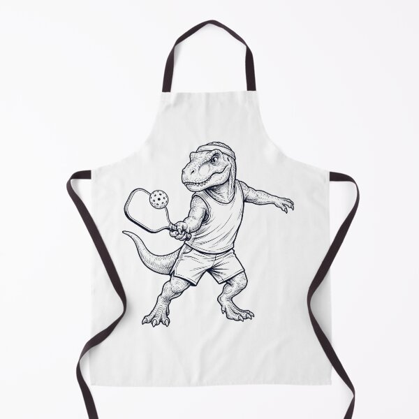 Item preview, Vintage Dinosaur Playing Pickleball Player Animal Lover designed and sold by DoodleTortle.