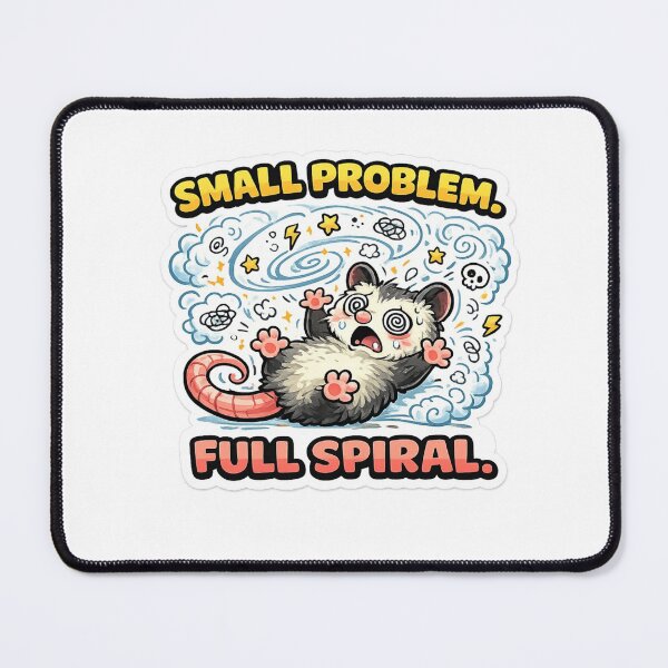 Item preview, Overthinking Anxiety Possum Funny Mental Health Gift designed and sold by Gentlestate.