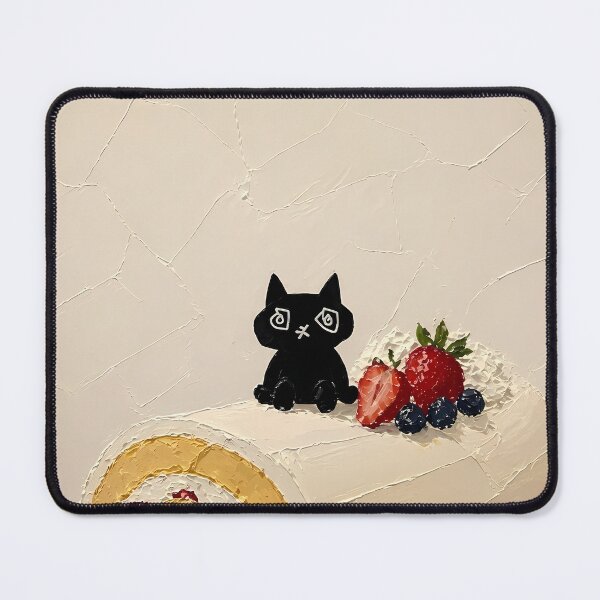 Item preview, Paris Patisserie Style Cat Roll Cake with Berries designed and sold by PawsInBloom.