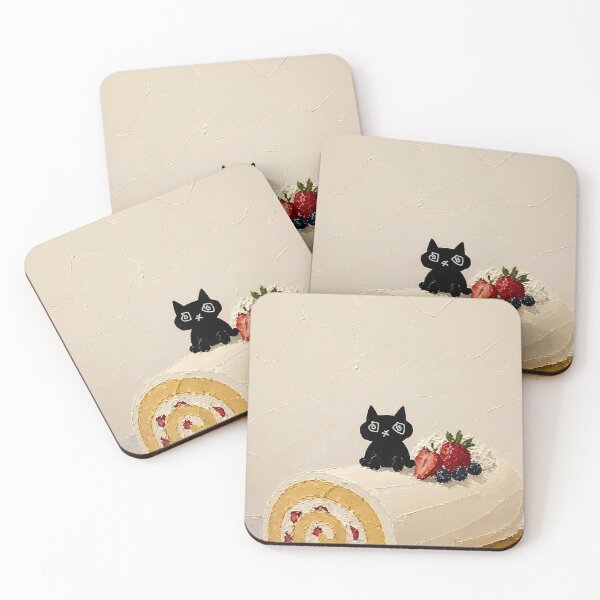 Item preview, Paris Patisserie Style Cat Roll Cake with Berries designed and sold by PawsInBloom.