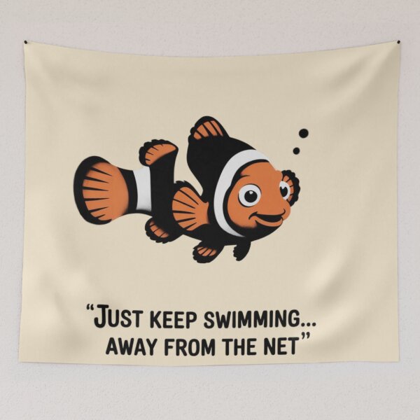 Item preview, Finding Nemo - just keep swimming... away from the net designed and sold by 123ks.