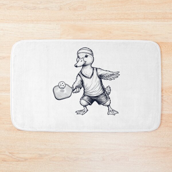 Item preview, Vintage Duck Playing Pickleball Player Animal Lover designed and sold by DoodleTortle.