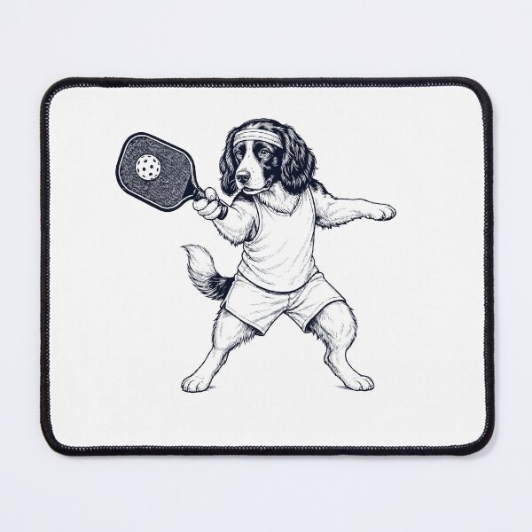 Item preview, Vintage English Springer Spaniel Playing Pickleball Player Dog Lover designed and sold by DoodleTortle.