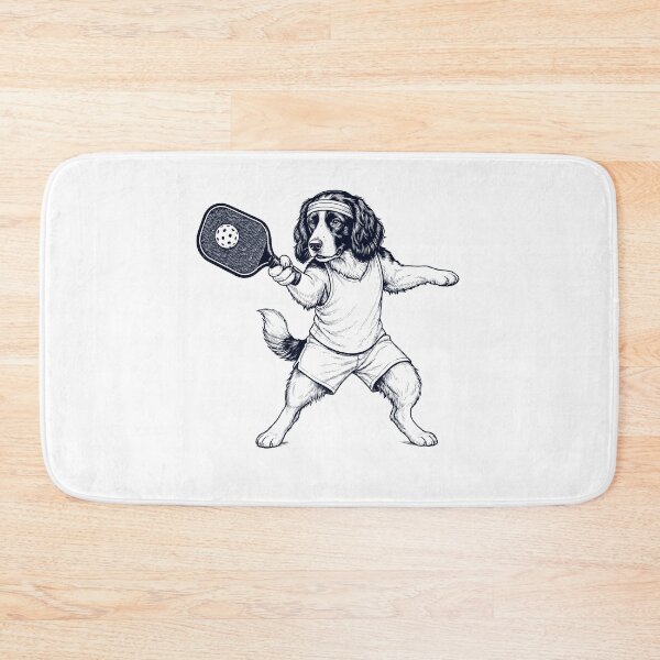 Item preview, Vintage English Springer Spaniel Playing Pickleball Player Dog Lover designed and sold by DoodleTortle.