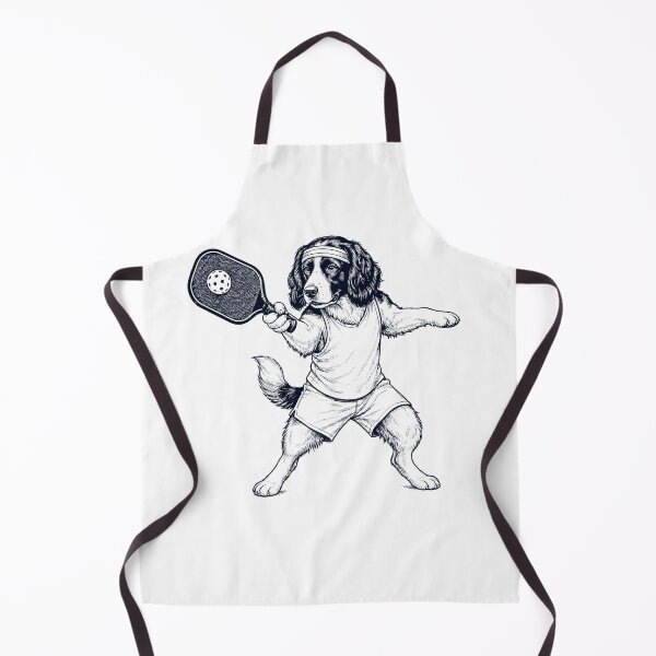 Item preview, Vintage English Springer Spaniel Playing Pickleball Player Dog Lover designed and sold by DoodleTortle.