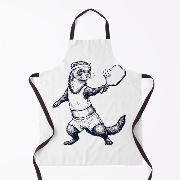 Item preview, Vintage Ferret Playing Pickleball Player Animal Lover designed and sold by DoodleTortle.