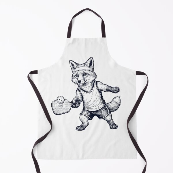 Item preview, Vintage Fox Playing Pickleball Player Animal Lover designed and sold by DoodleTortle.