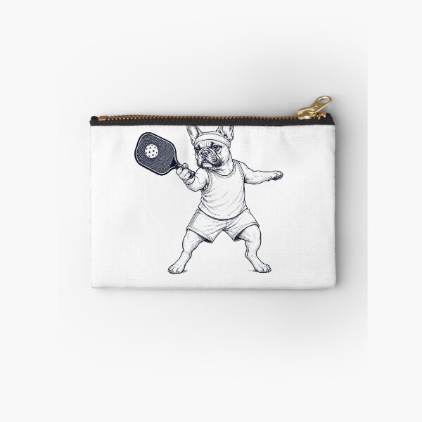 Item preview, Vintage French Bulldog Playing Pickleball Player Dog Lover designed and sold by DoodleTortle.