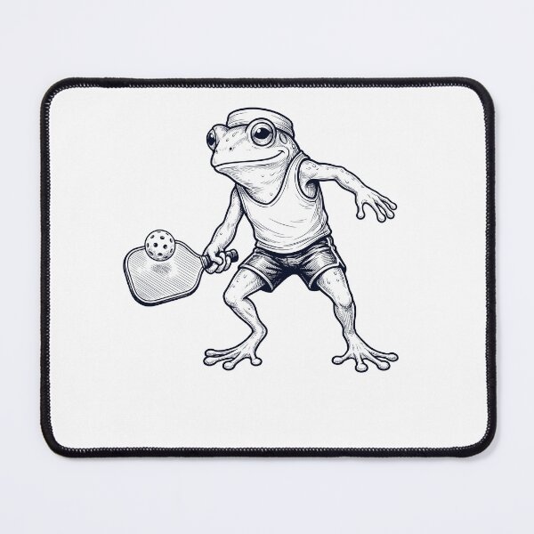 Item preview, Vintage Frog Playing Pickleball Player Animal Lover designed and sold by DoodleTortle.