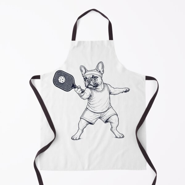 Item preview, Vintage French Bulldog Playing Pickleball Player Dog Lover designed and sold by DoodleTortle.
