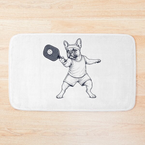 Item preview, Vintage French Bulldog Playing Pickleball Player Dog Lover designed and sold by DoodleTortle.