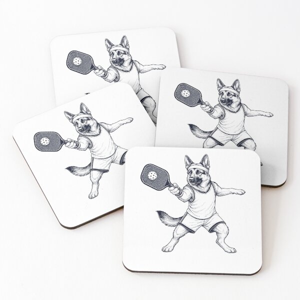 Item preview, Vintage German Shepherd Playing Pickleball Player Dog Lover designed and sold by DoodleTortle.