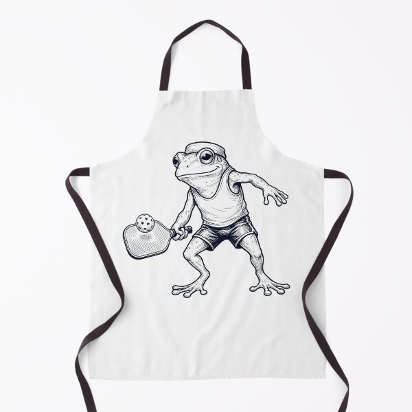 Item preview, Vintage Frog Playing Pickleball Player Animal Lover designed and sold by DoodleTortle.