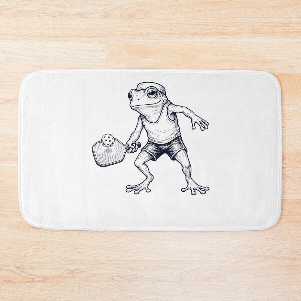 Item preview, Vintage Frog Playing Pickleball Player Animal Lover designed and sold by DoodleTortle.