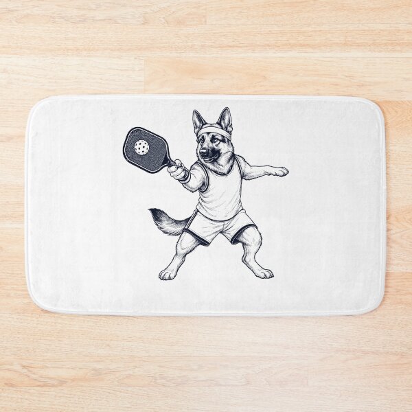 Item preview, Vintage German Shepherd Playing Pickleball Player Dog Lover designed and sold by DoodleTortle.