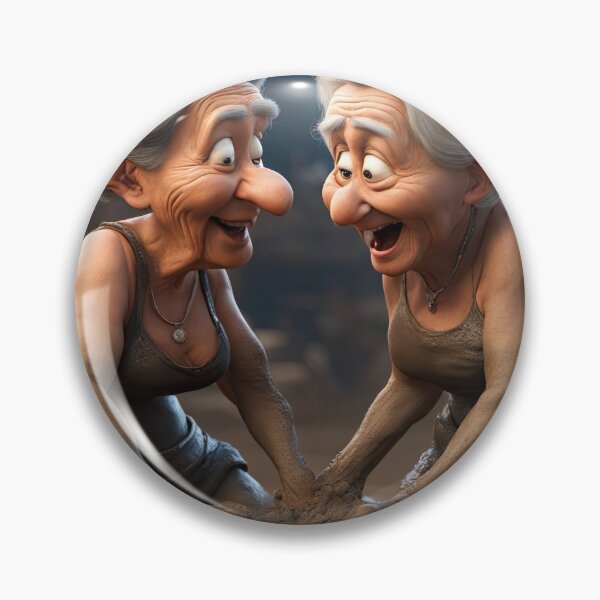Item preview, Old women mud wrestling designed and sold by Colin Bentham.