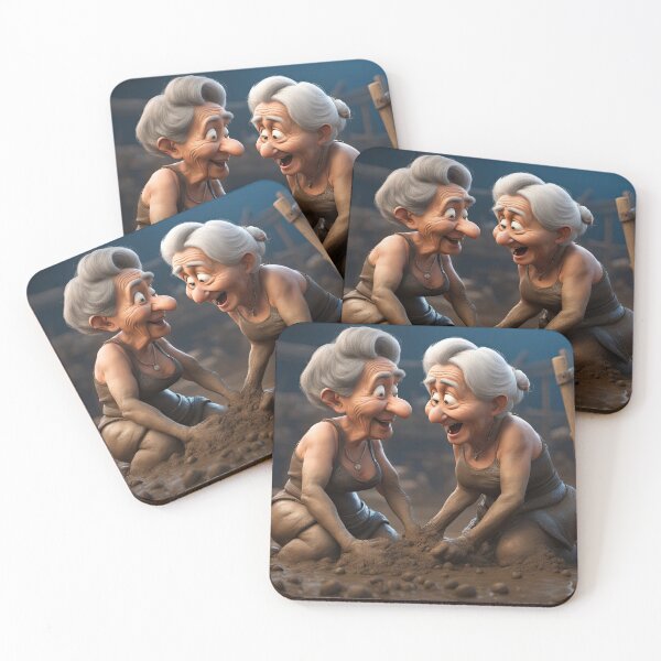 Item preview, Old women mud wrestling designed and sold by Colin Bentham.