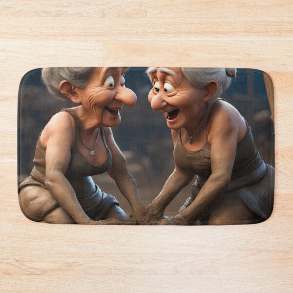 Item preview, Old women mud wrestling designed and sold by Colin Bentham.